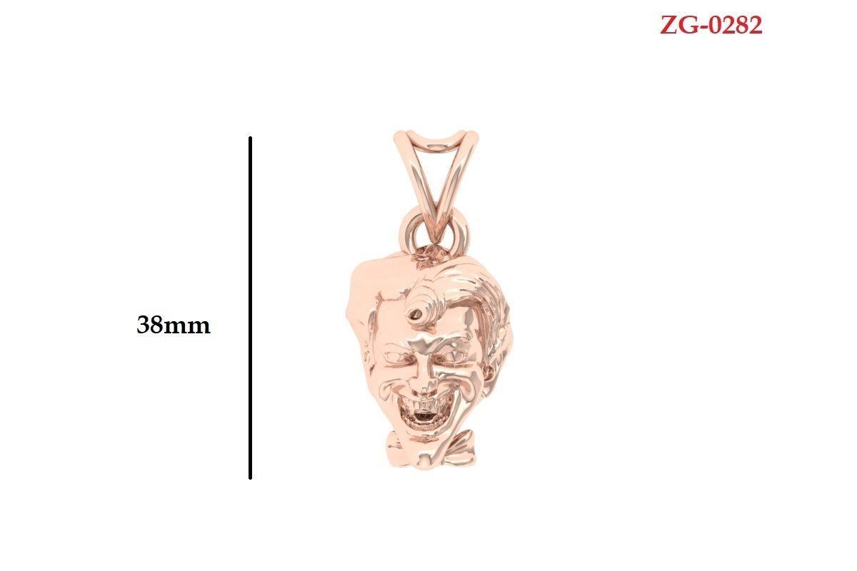 Joker Pandent 3D print model_6