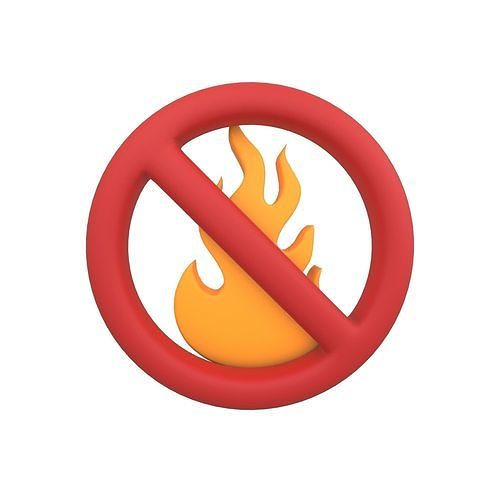 3D model No Fire Icon V1 003 VR / AR / low-poly | CGTrader