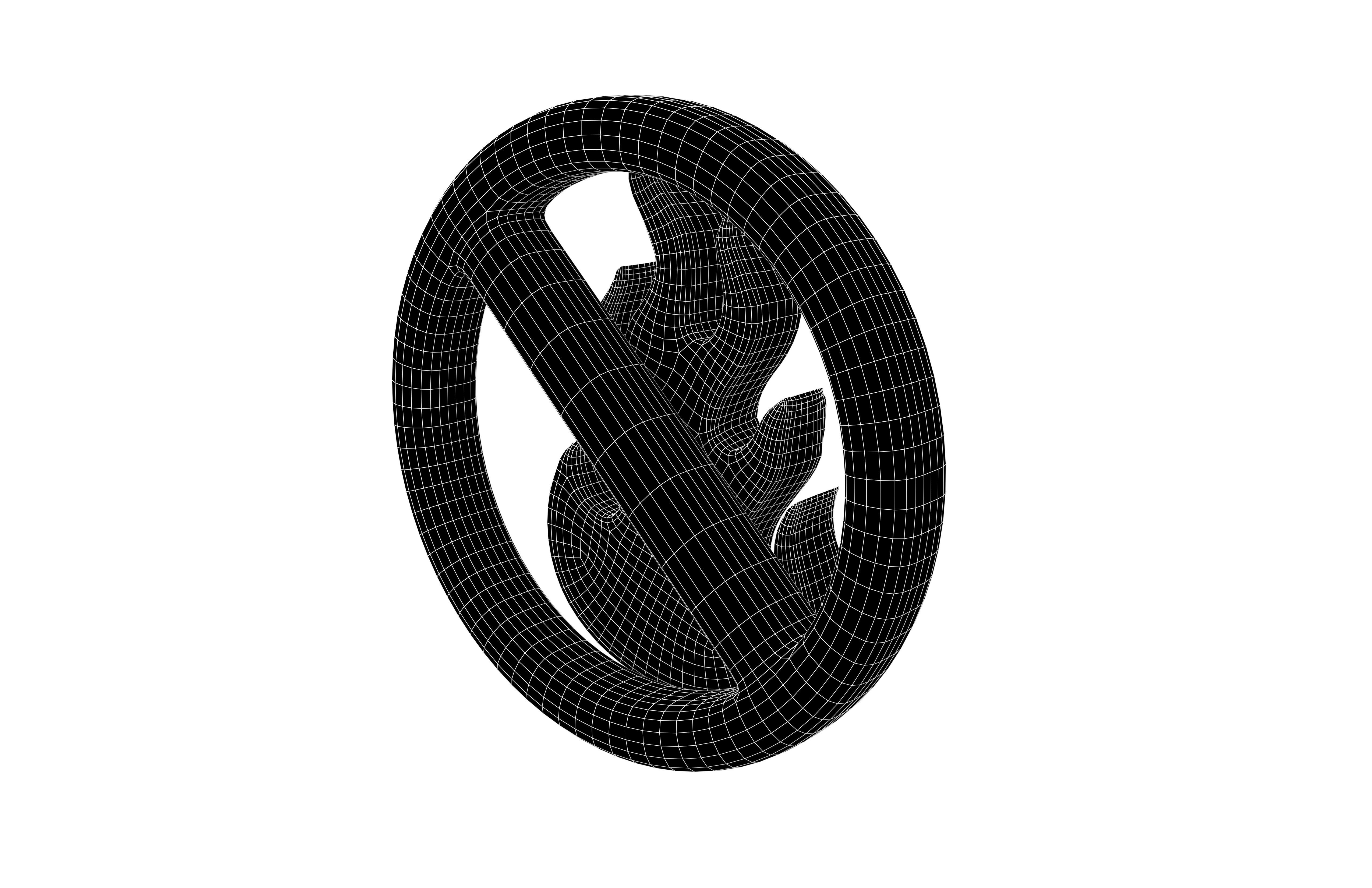 No Fire Icon V1 007 Low-poly 3D model_5