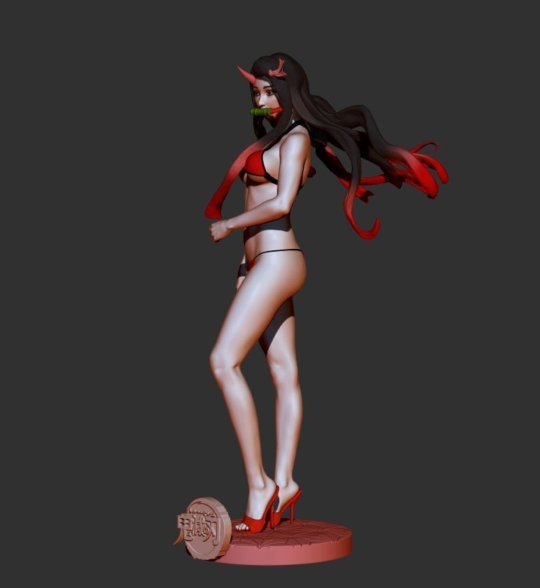 Nezuko Bikini 3D print model_1