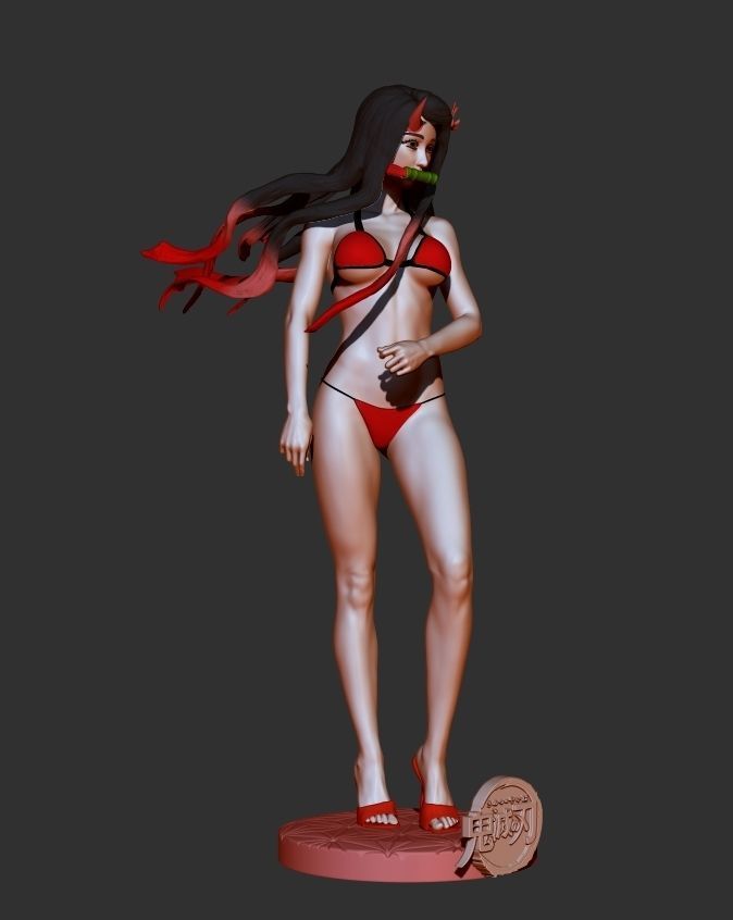 Nezuko Bikini 3D print model_5