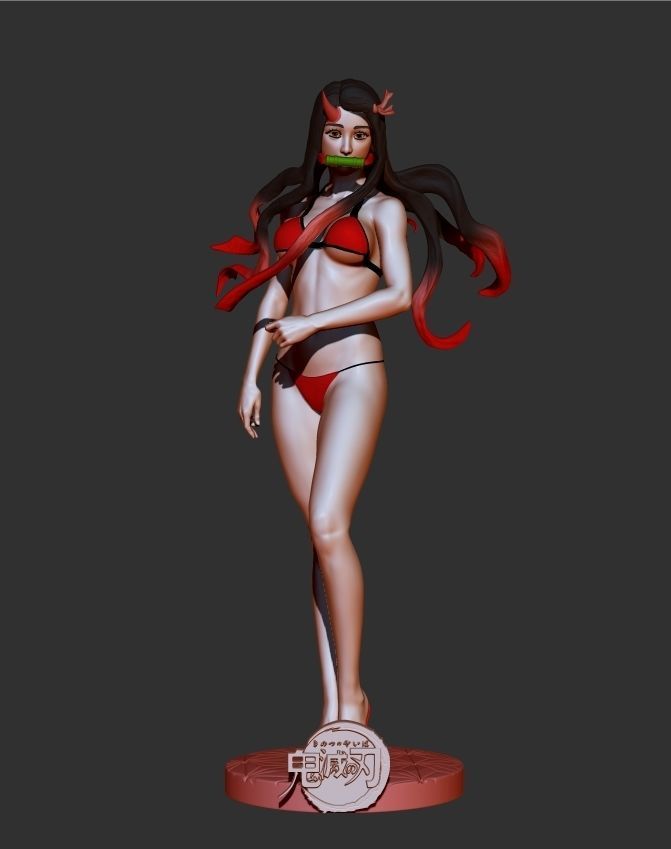 Nezuko Bikini 3D print model_6