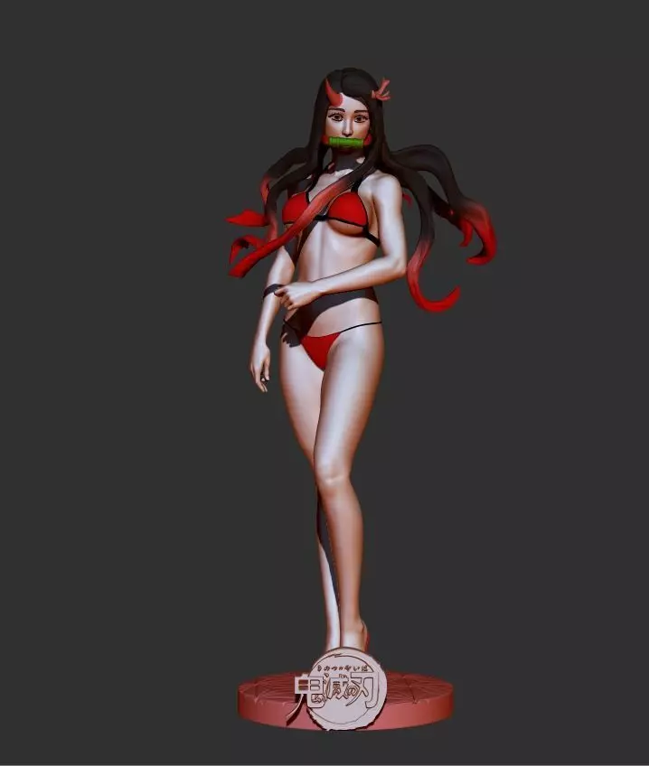 Nezuko Bikini 3D print model_0