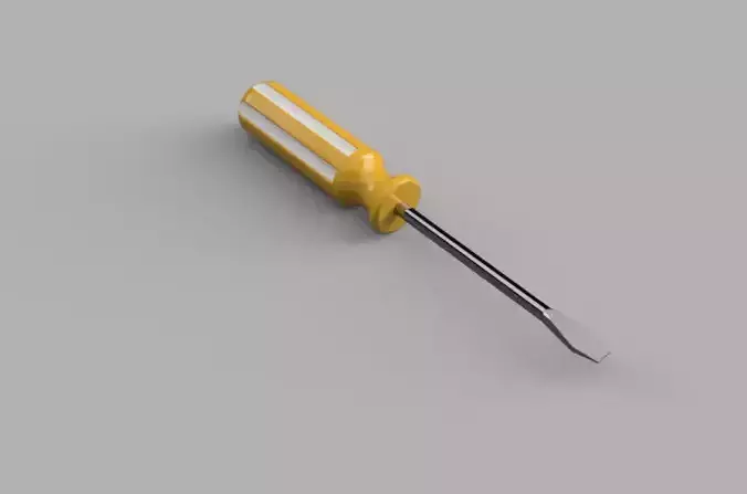 Slotted tip screwdriver 3D modeling 3D model