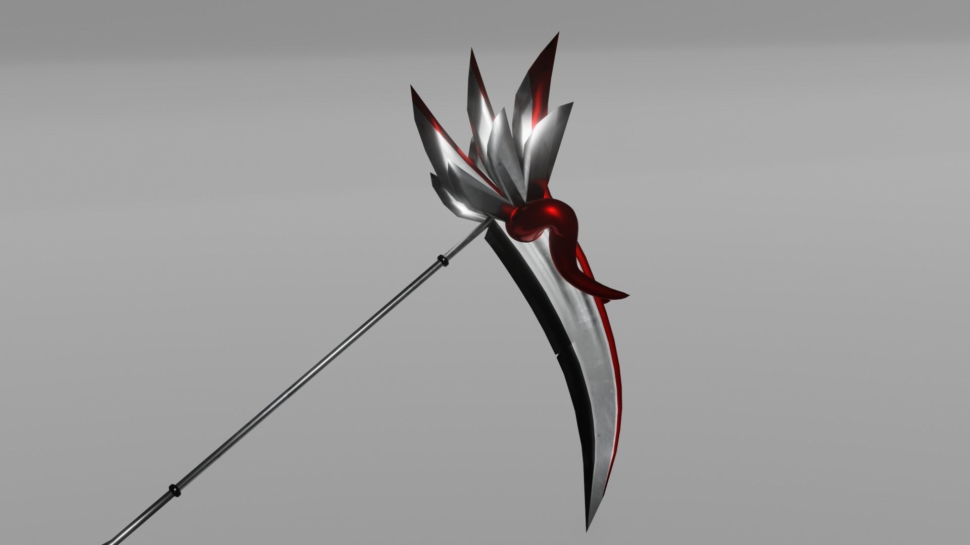 Crimson Winged Scythe Low-poly 3D model_3