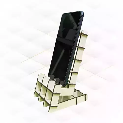 Stand holder for mobile unique design for laser cut 3D print model Stand holder for mobile unique design for laser cut 3D print model