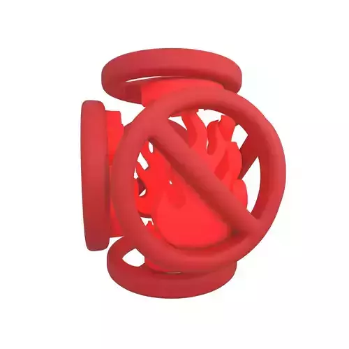 No Fire Icon V2 002 Low-poly 3D model