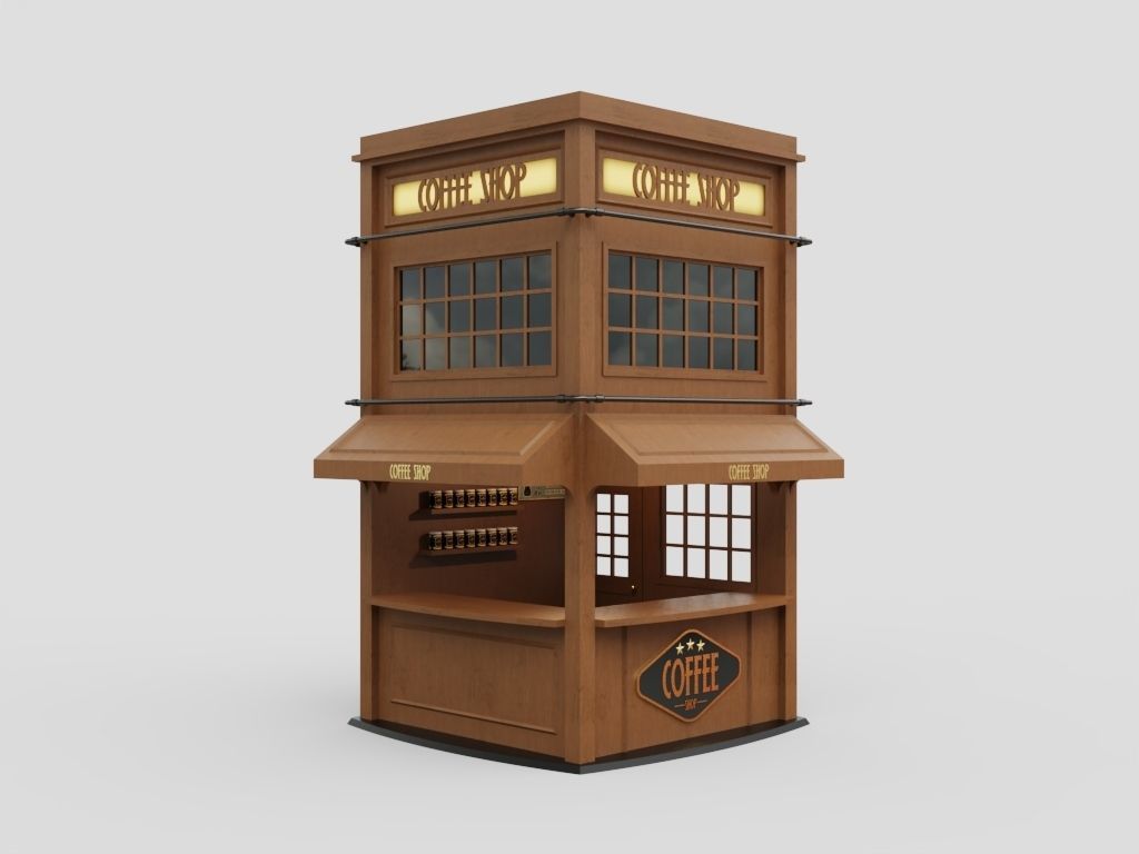 Coffee Booth 3 3D model_2