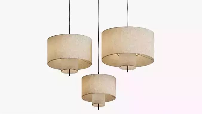 Baihuan Silent Lantern Fabric Pendant Lights