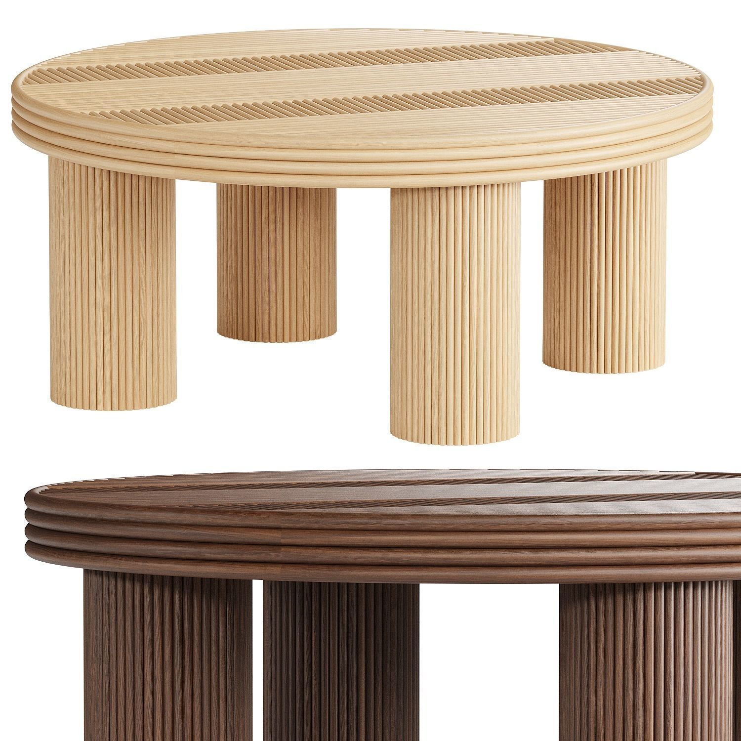 Hazel Pencil Reed Coffee Table 3D model_1