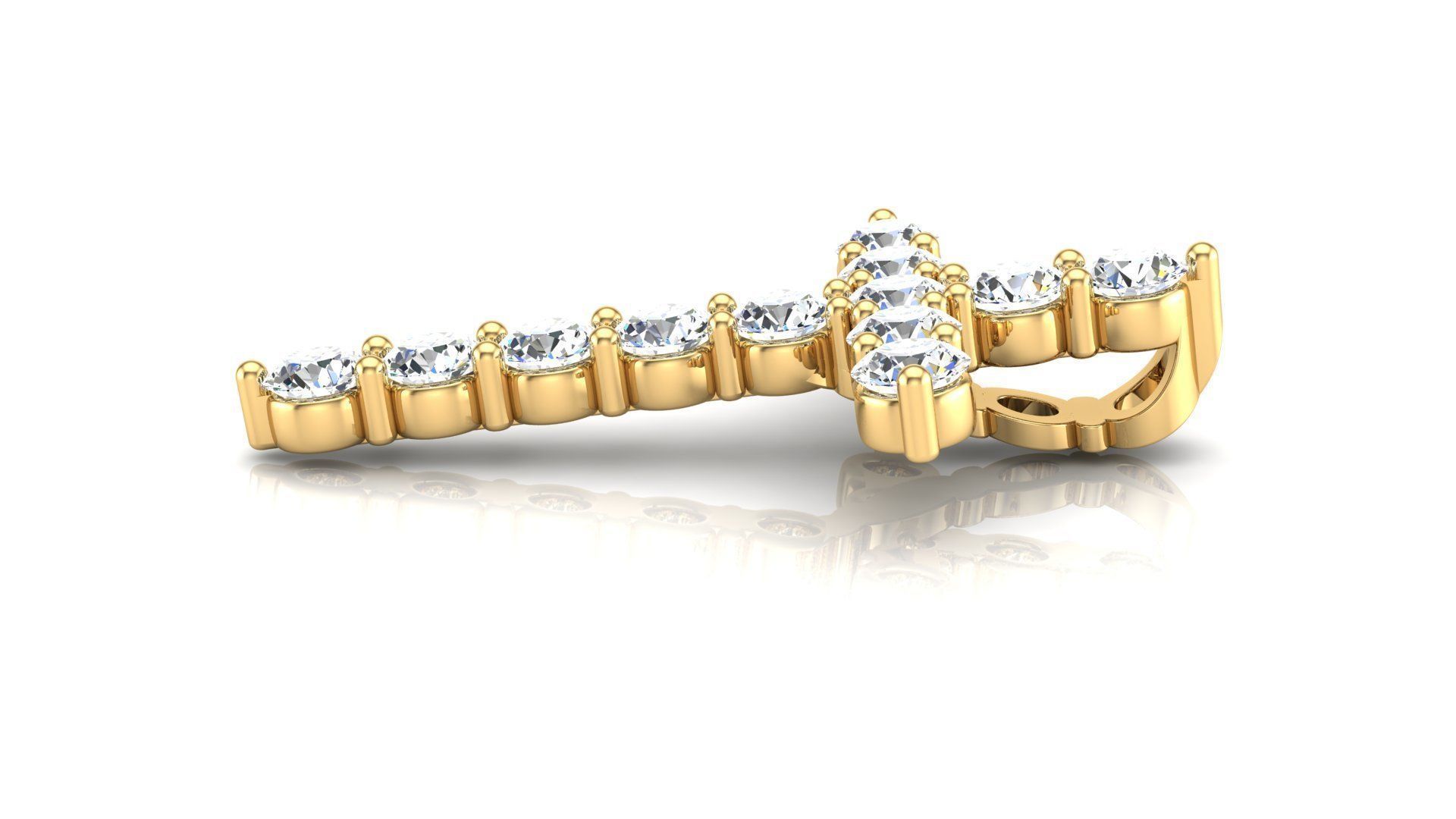 Cross Pendant 3D print model_3