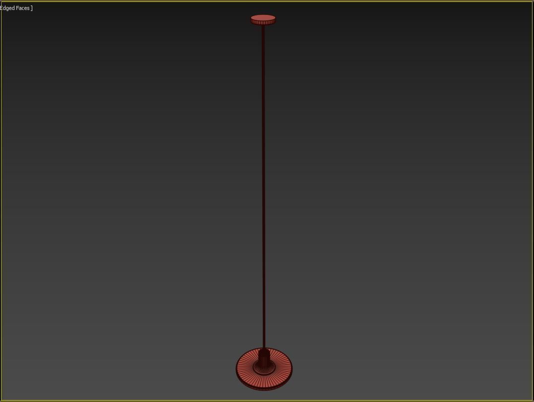 Double Circle Pendant Light 3D model_4