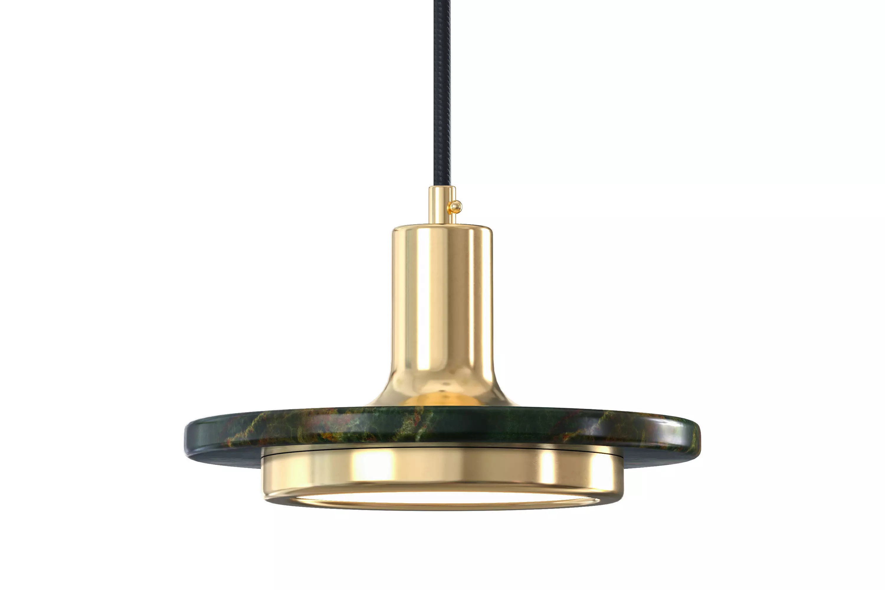 Double Circle Pendant Light 3D model_0