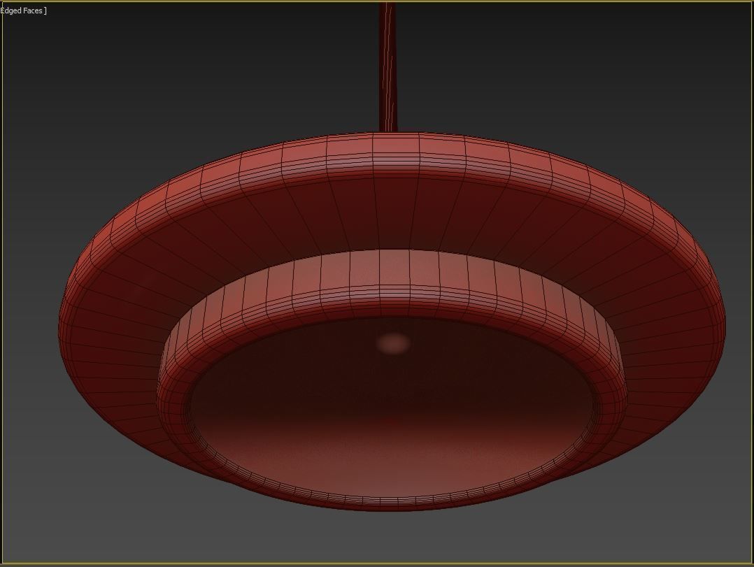 Double Circle Pendant Light 3D model_8