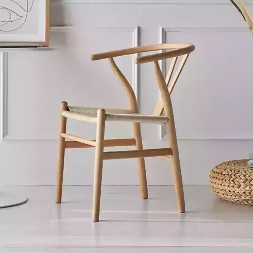 Y chair wooden rattan cafe table chair