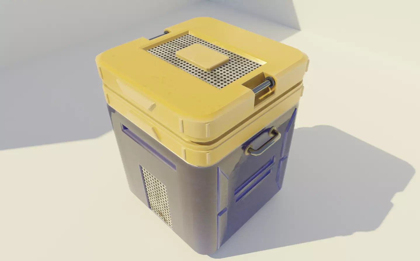 Sci-fi Supply Crate Low-poly 3D model Free low-poly 3D model