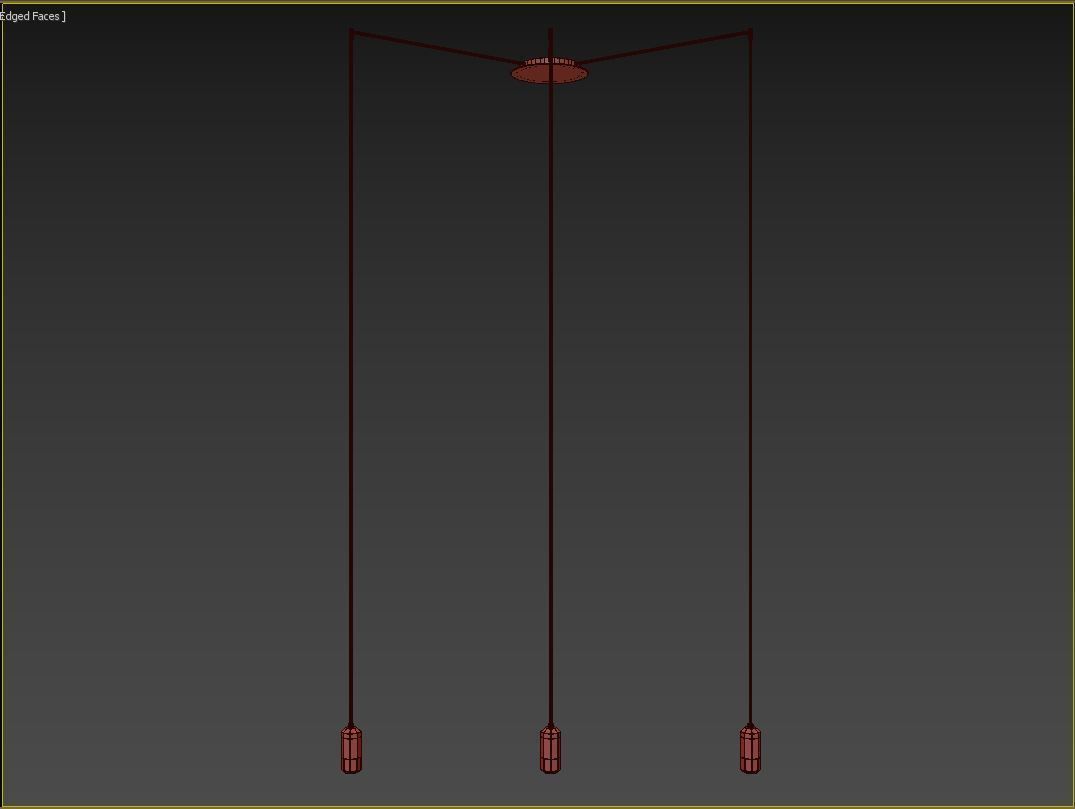Wireflow free-form pendant light 3D model_7