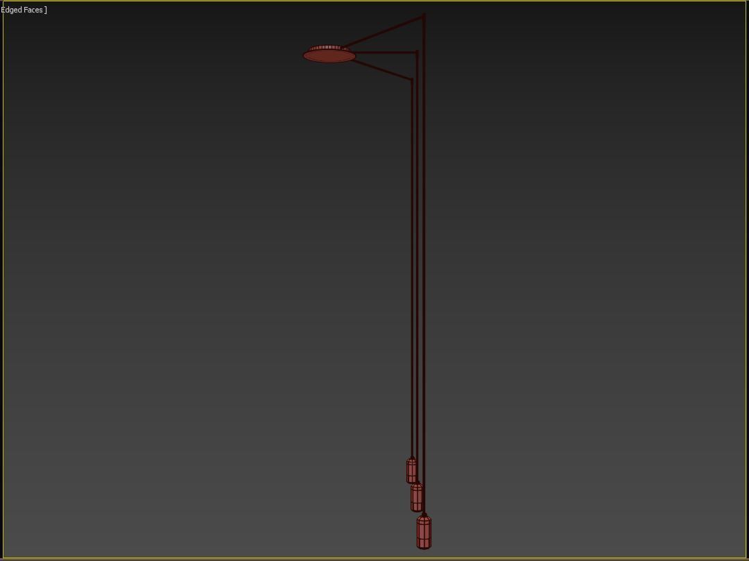 Wireflow free-form pendant light 3D model_6