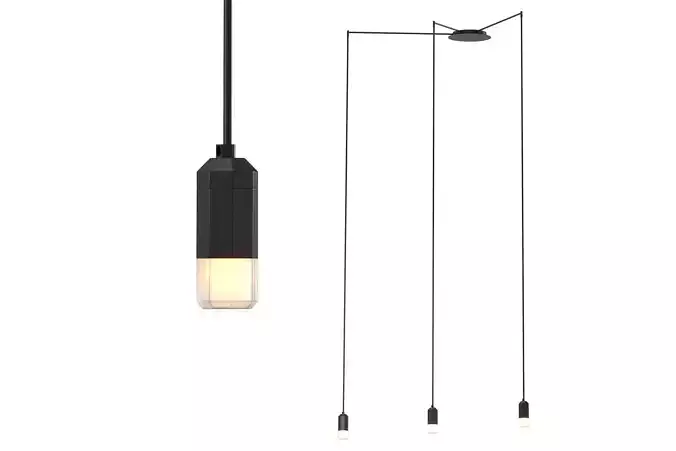Wireflow free-form pendant light