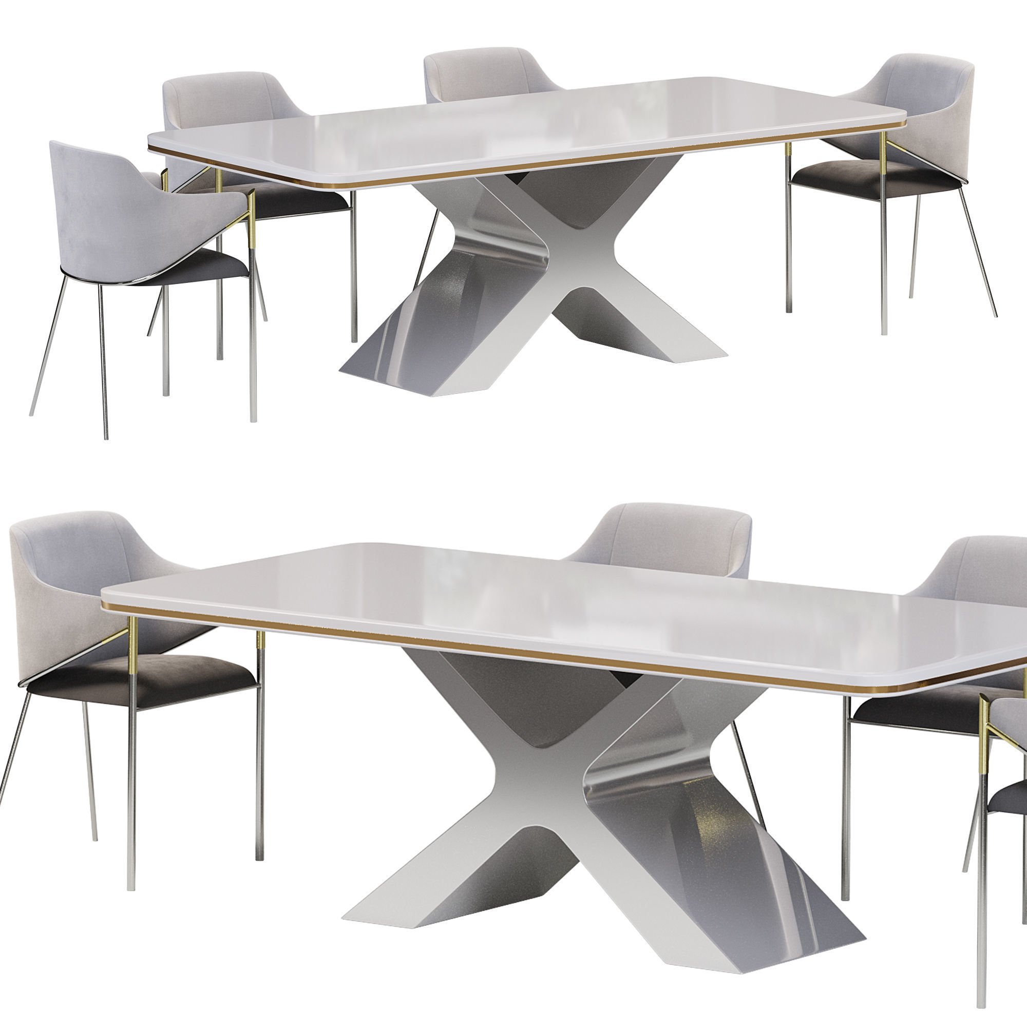 Netto dining table by Atmacha 3D model_1