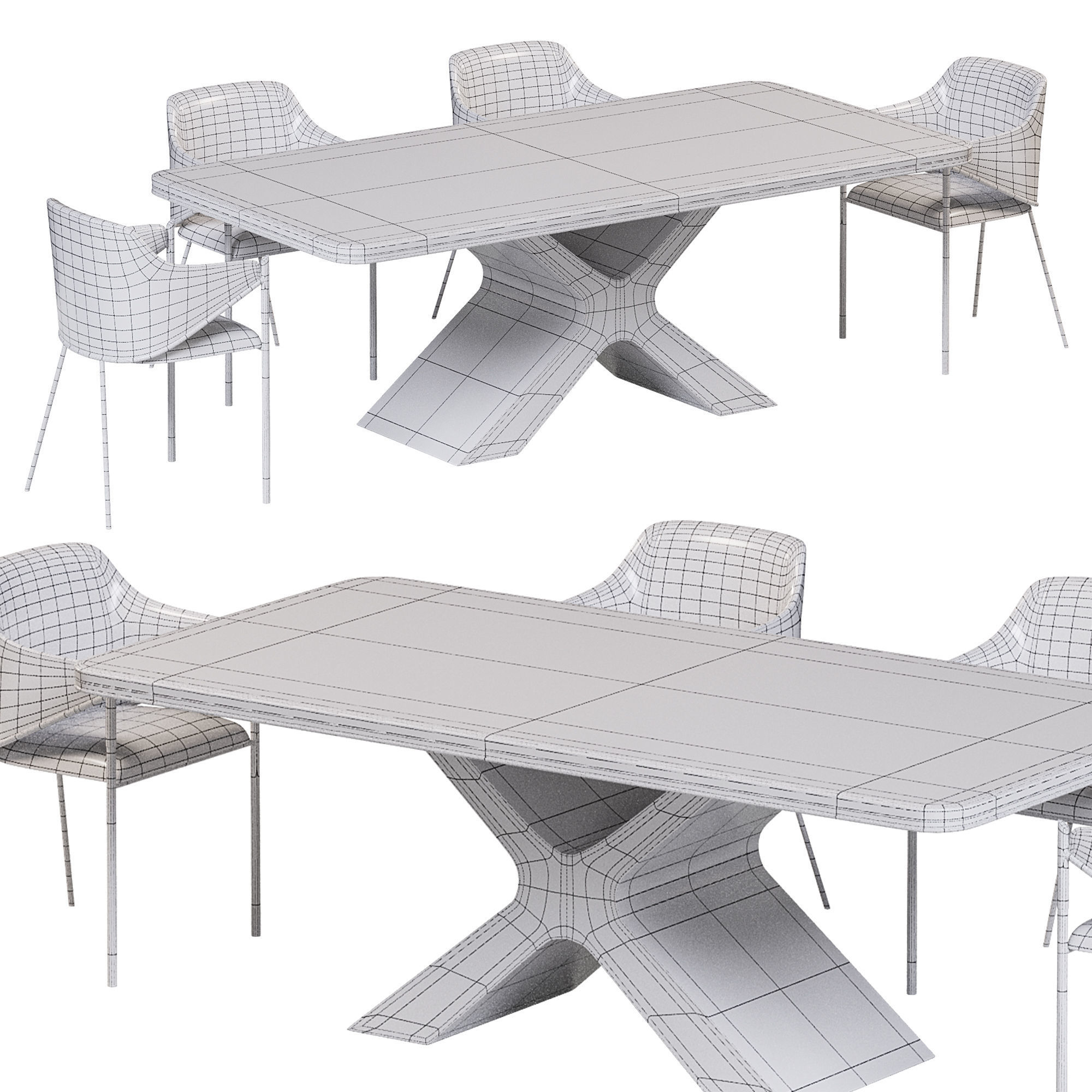 Netto dining table by Atmacha 3D model_2