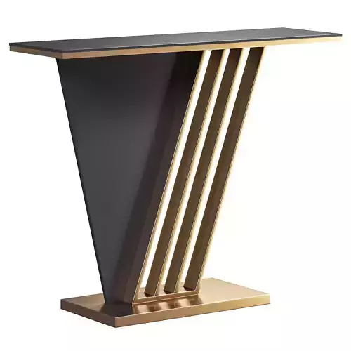 Black Rectangular Console Table 3D model
