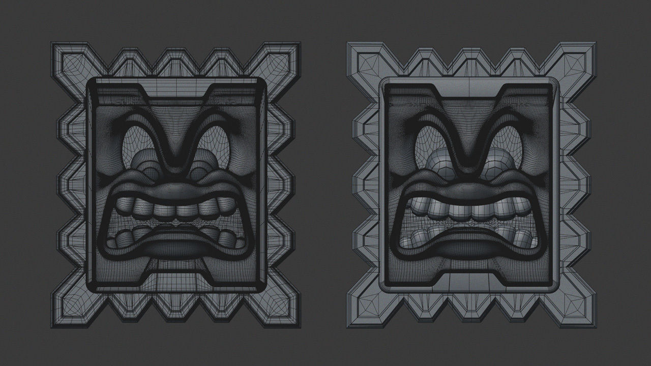 Super Mario Thwomp 3D model_2