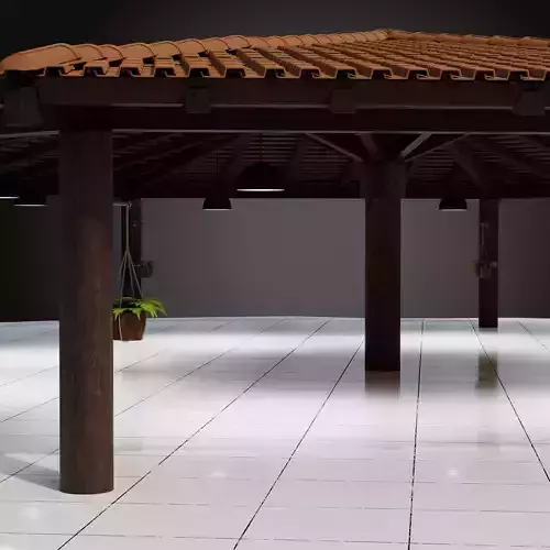 The roof Low-poly 3D model