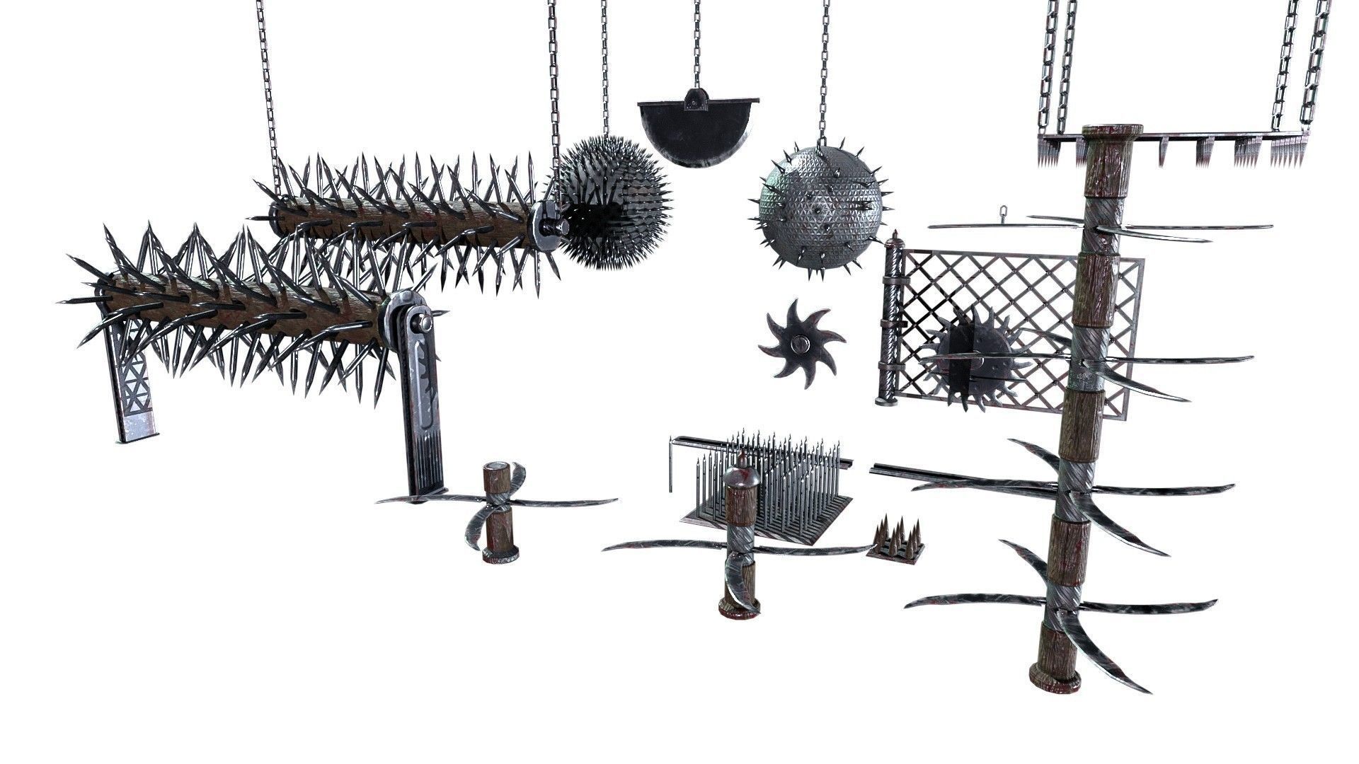 Medieval   Trap Pack  Low-poly 3D model_1