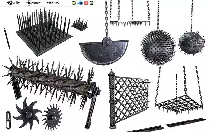 Medieval   Trap Pack  Low-poly 3D model