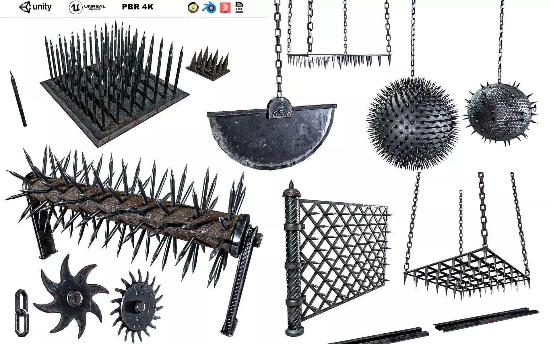 Medieval   Trap Pack  Low-poly 3D model_0