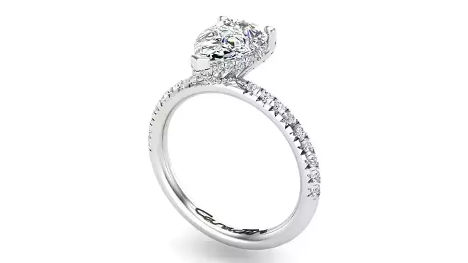 Engagement Ring With Pear Stone
