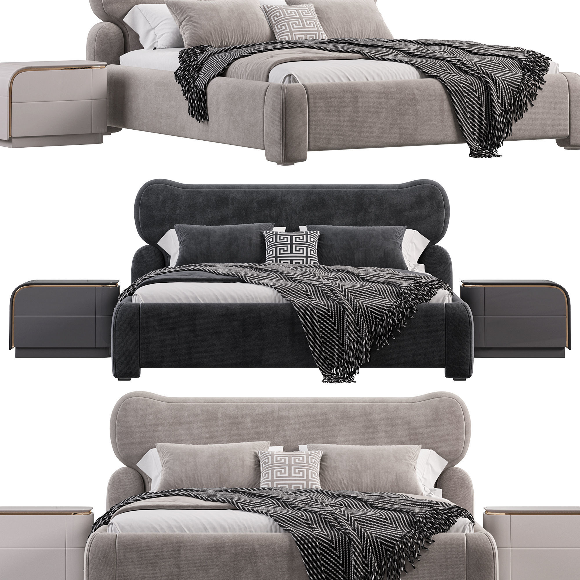 OSMUND BED BY NOHO COLLECTION 3D model_1