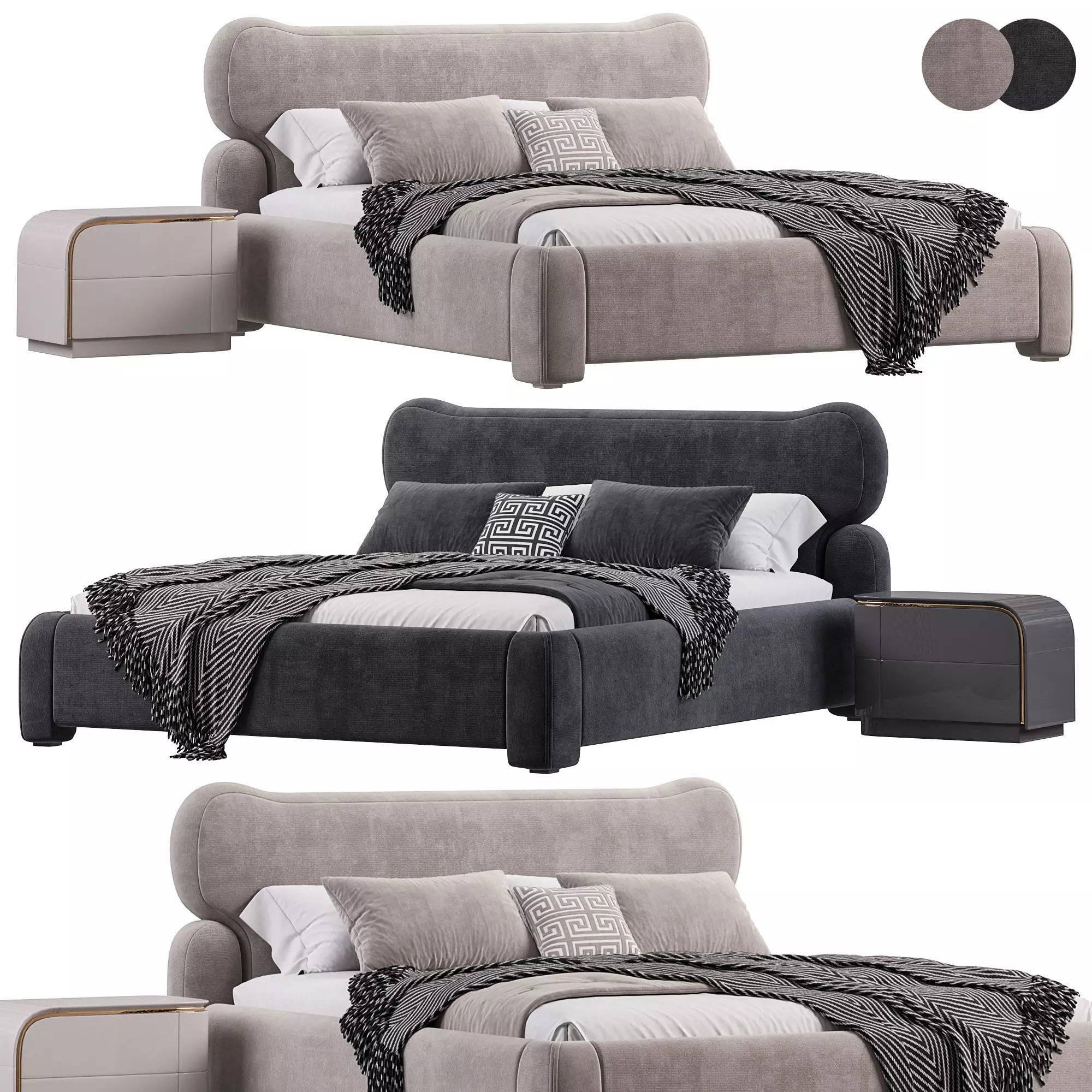 OSMUND BED BY NOHO COLLECTION 3D model_0