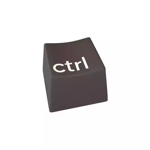 Ctrl Keycap v1 001 Low-poly 3D model