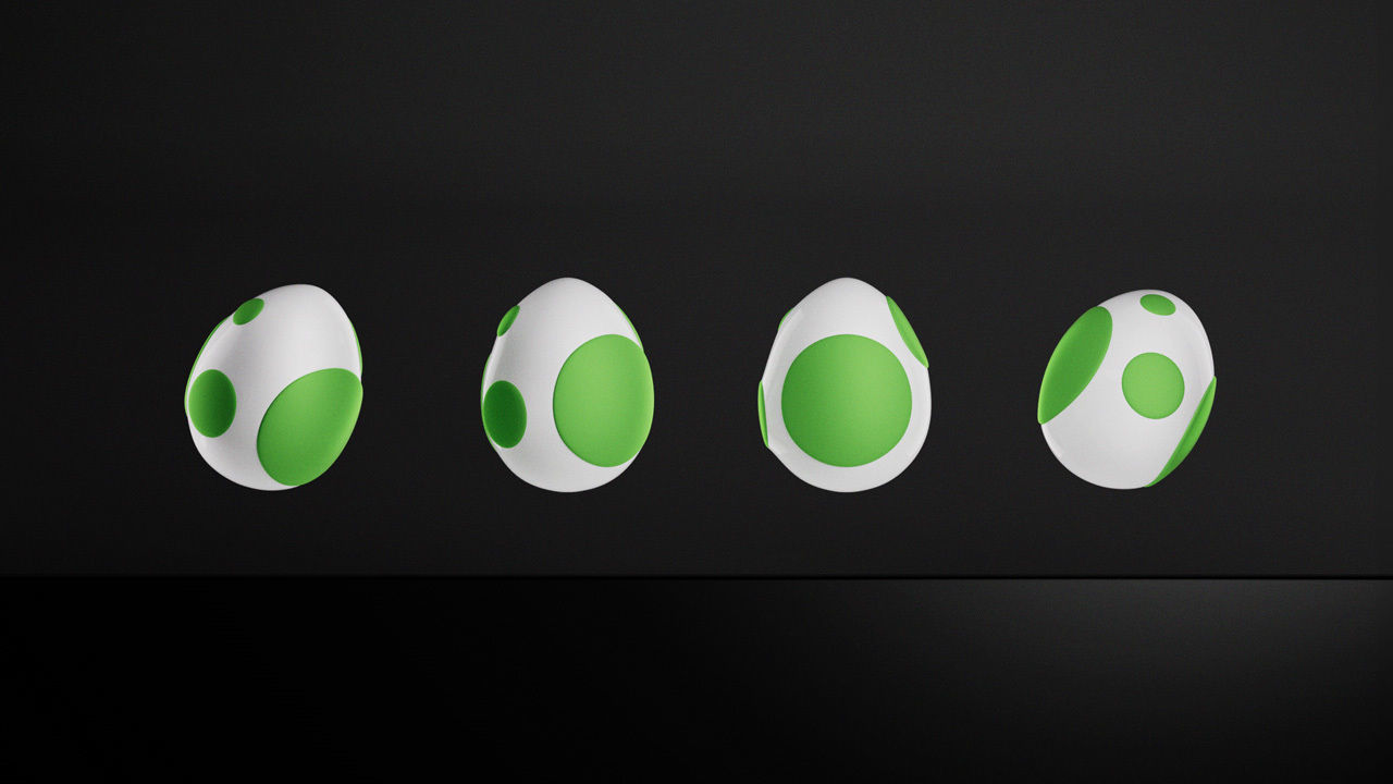 Super Mario Yoshi Egg 3D model_1