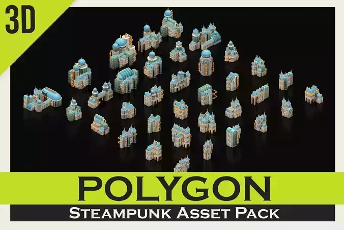  Steampunk Asset pack