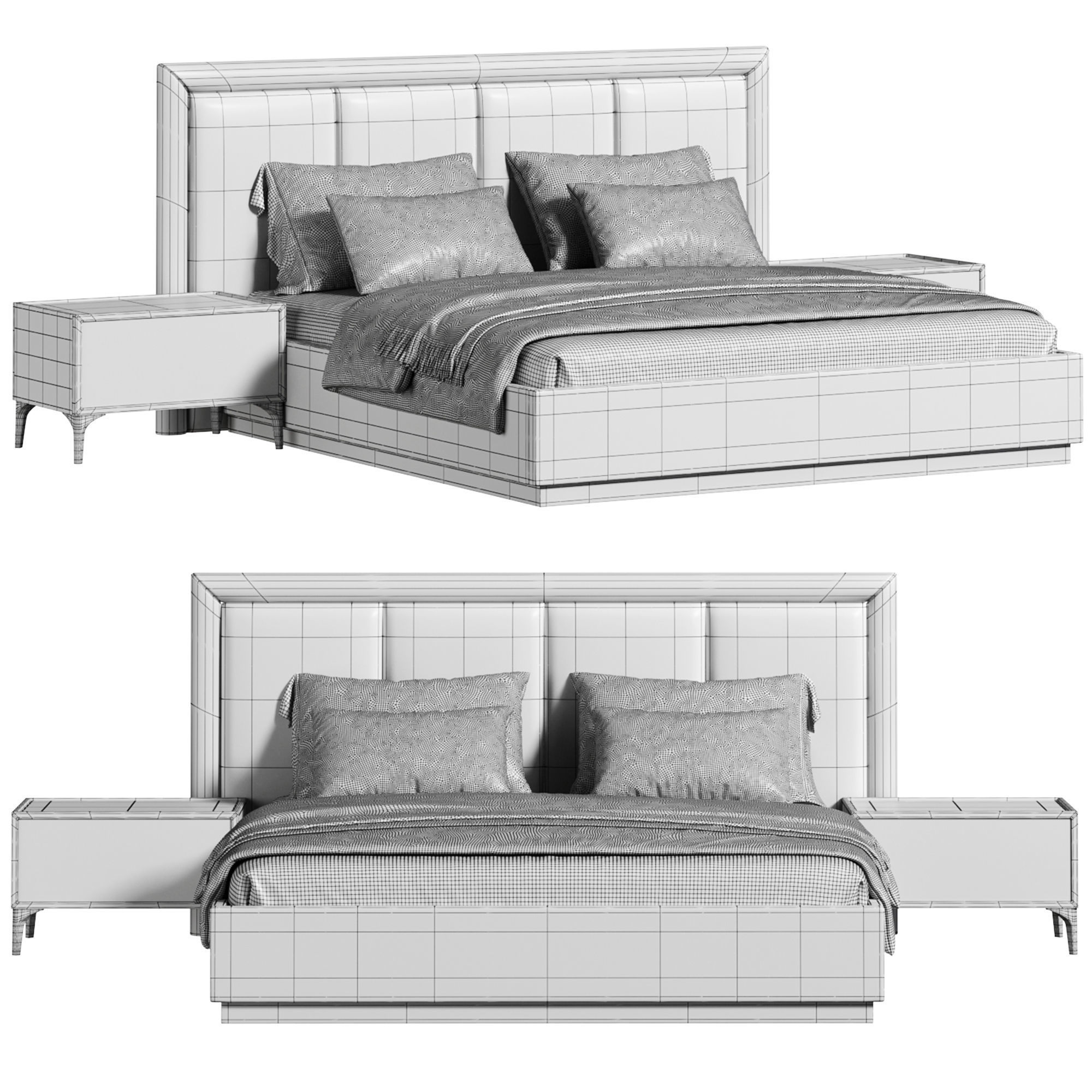 Varnsa Bed by Akyuzmobilya 3D model_2