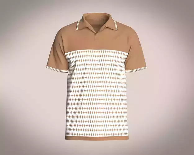 Mens Open Collar-Polo