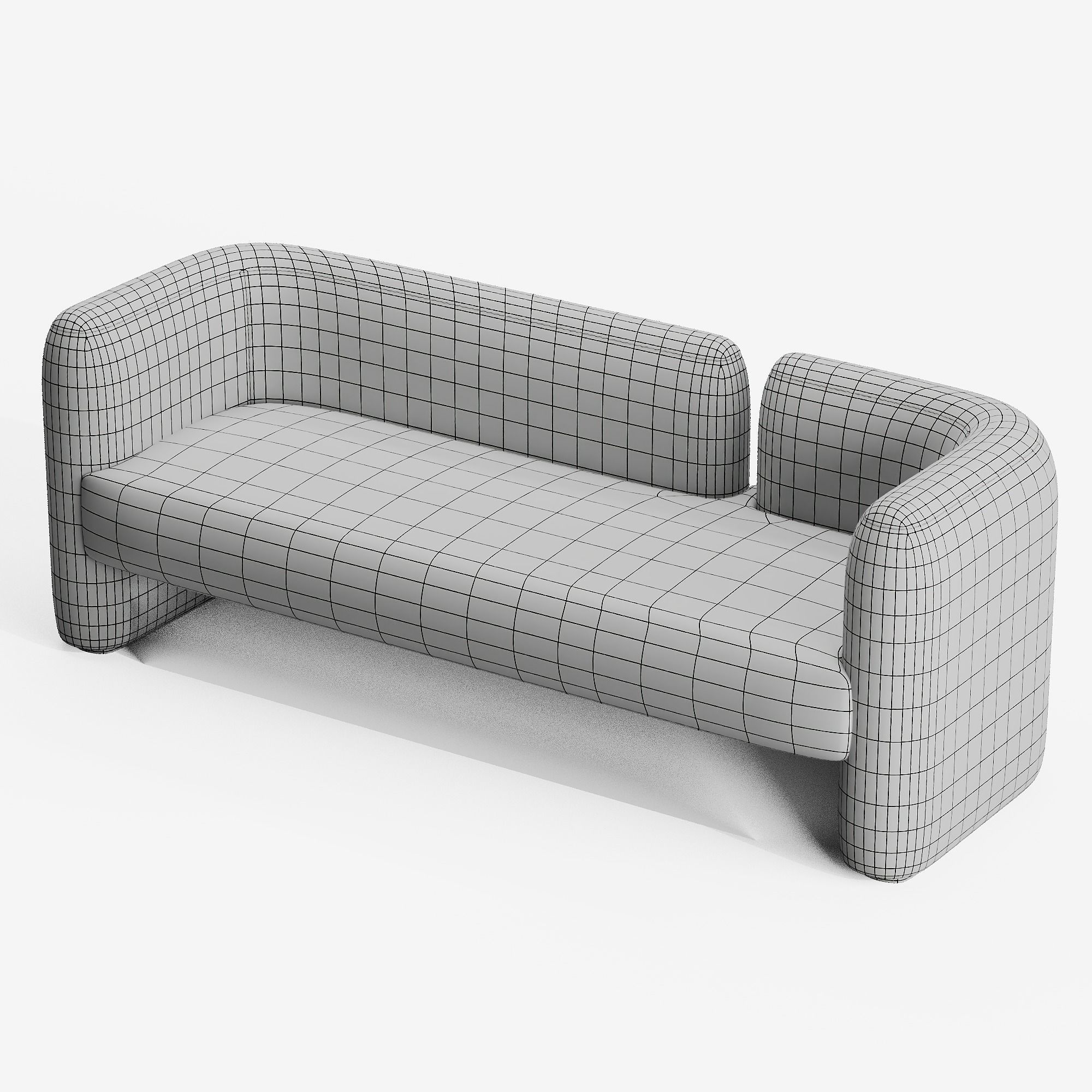 Candelaria Contemporary Sofa by AD HOC Low-poly 3D model_4