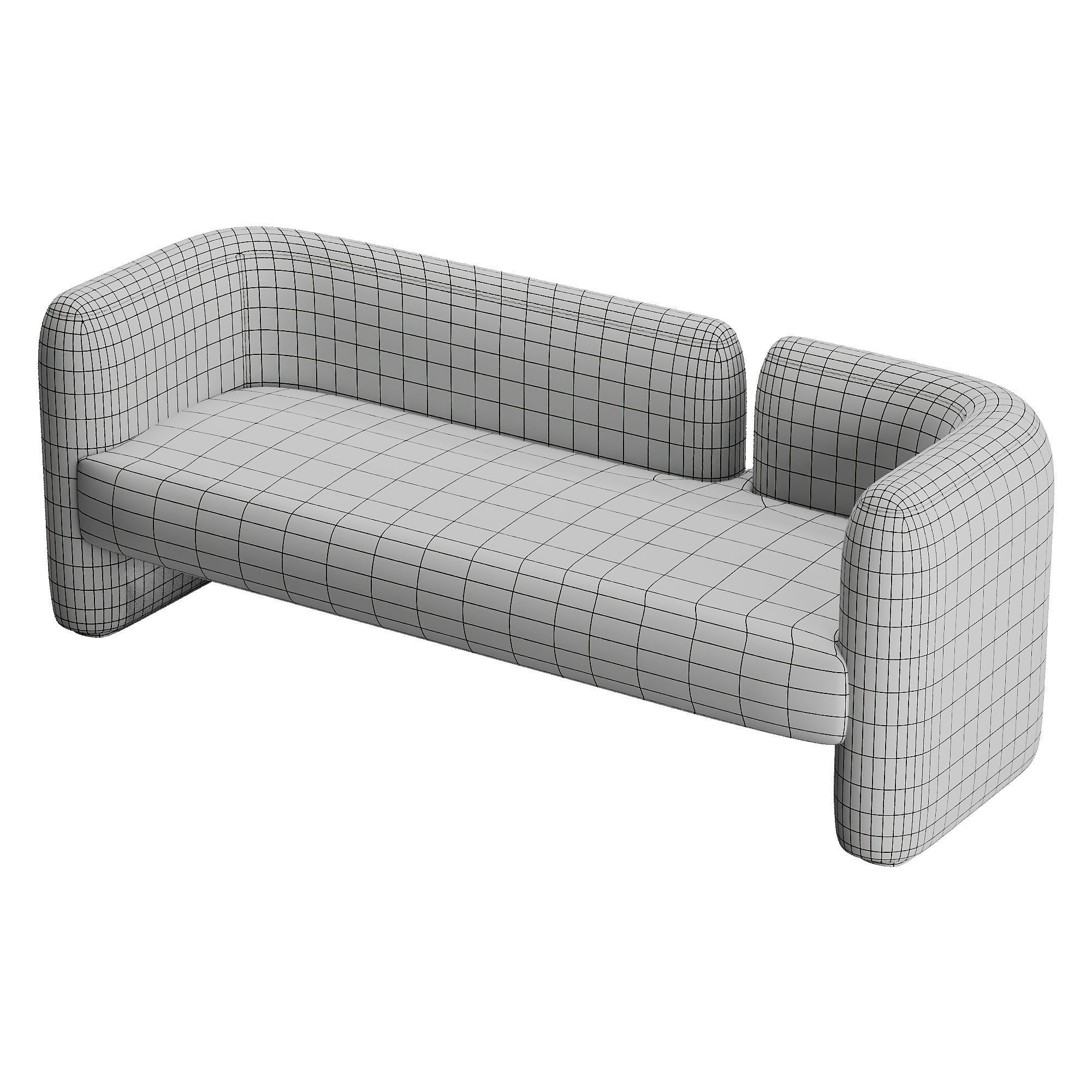 Candelaria Contemporary Sofa by AD HOC Low-poly 3D model_5