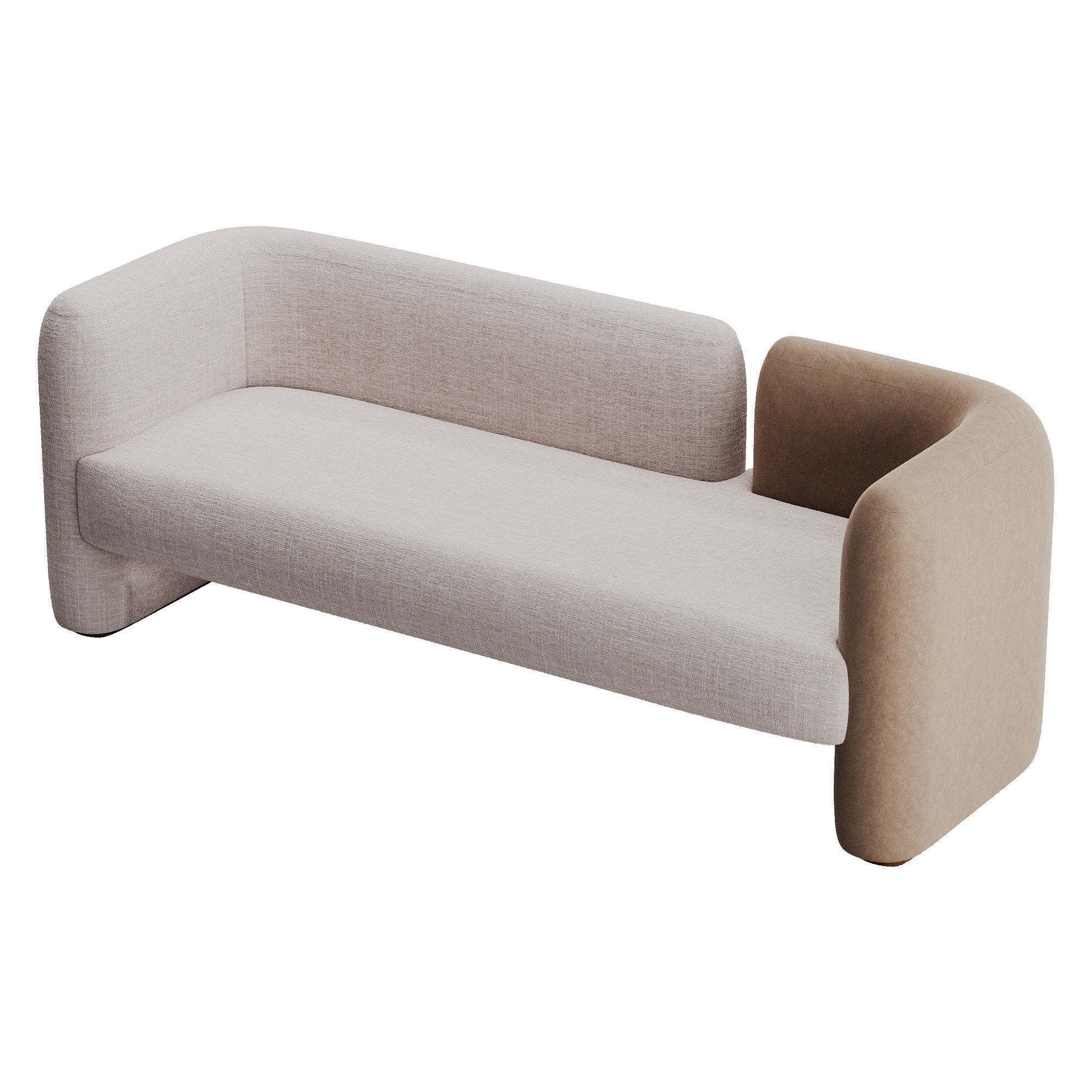 Candelaria Contemporary Sofa by AD HOC Low-poly 3D model_1