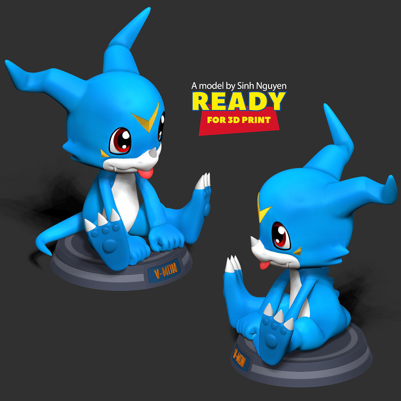 Veemon - Digimon Adventure 3D print model_3