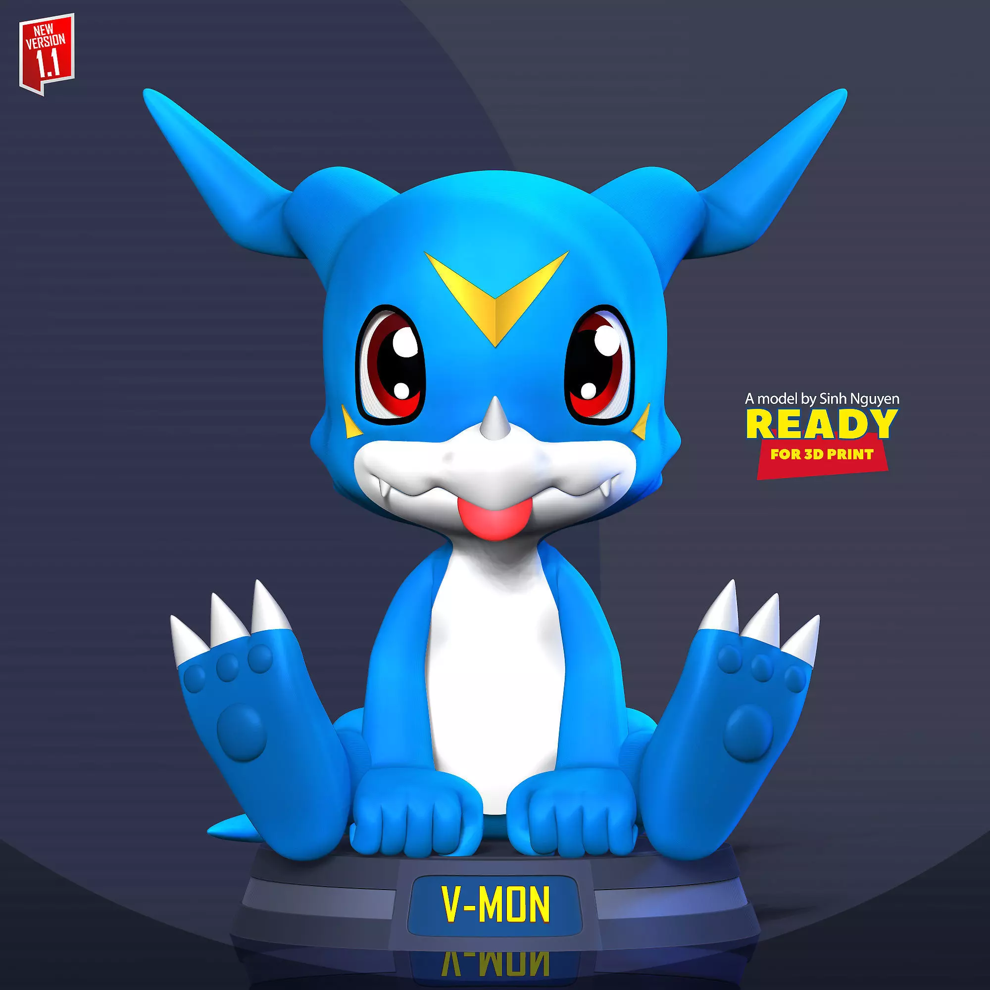 Veemon - Digimon Adventure 3D print model_0
