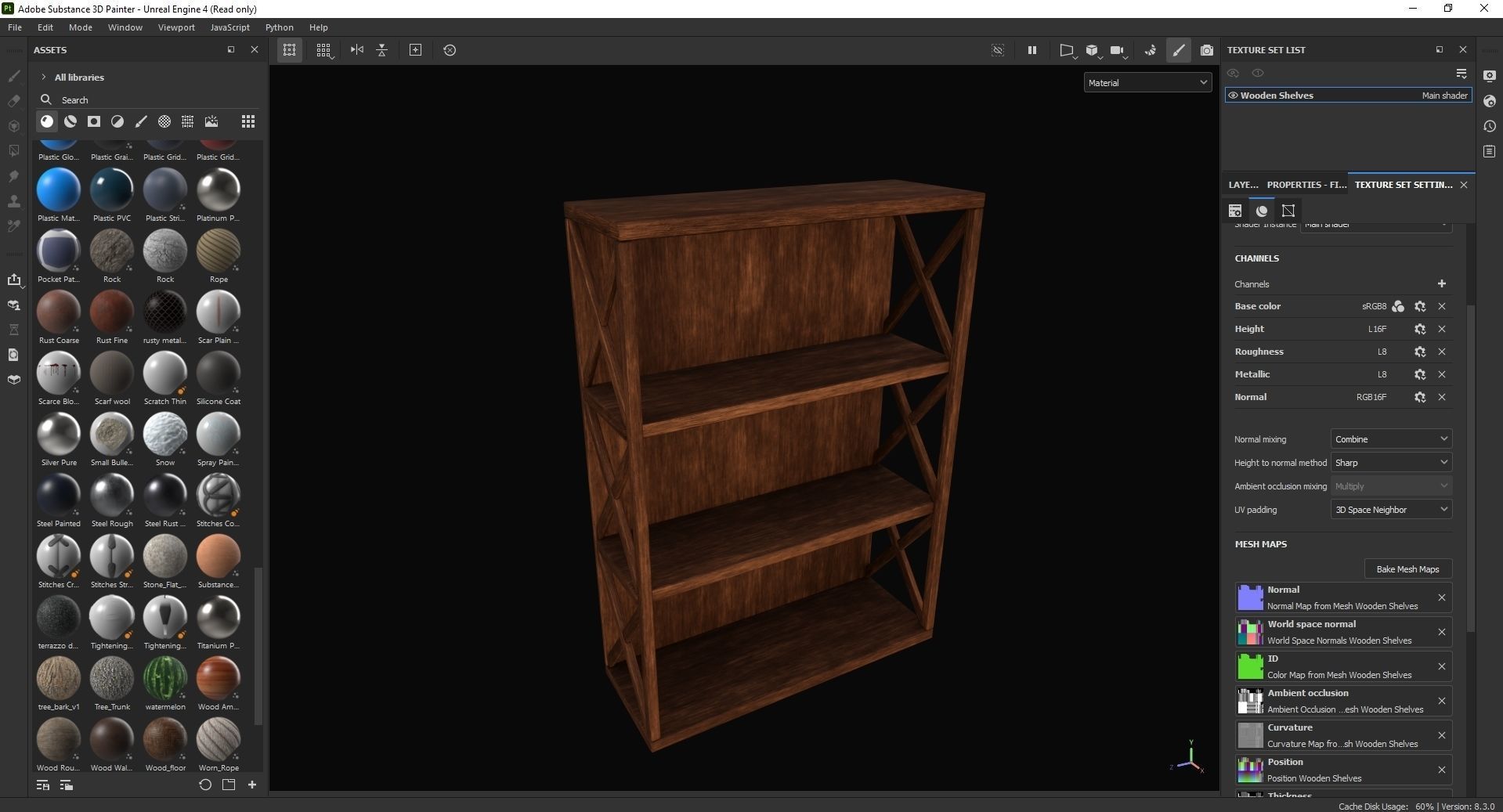 3D model Wooden Shelves 3D Model VR / AR / low-poly | CGTrader