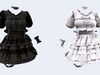 Gothic Lolita Dress 3D model_1