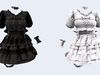 Gothic Lolita Dress 3D model_2