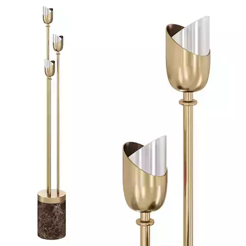 savoye three light brass floor by luxdeco
