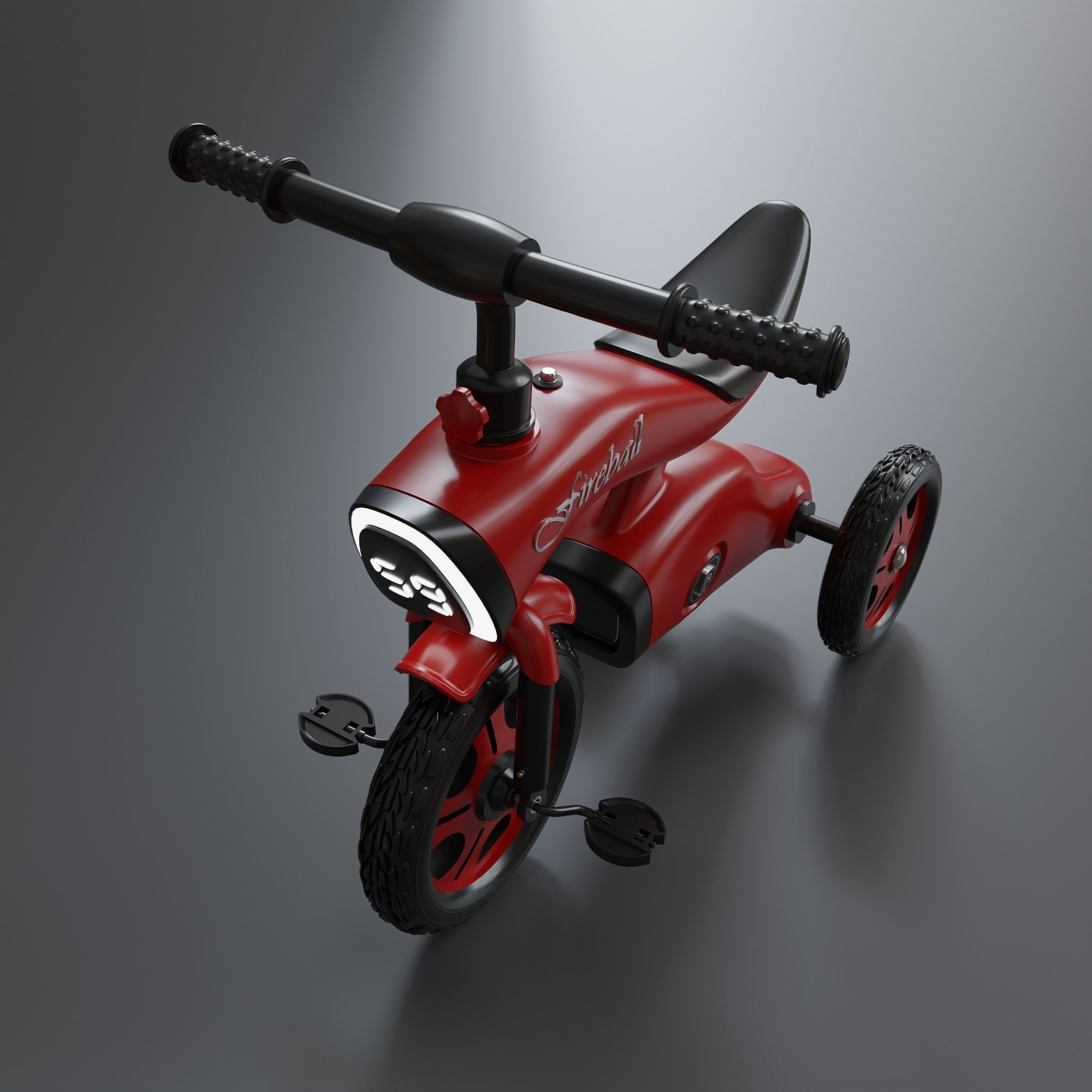 Childrens plastic tricycle 1 3D model_2