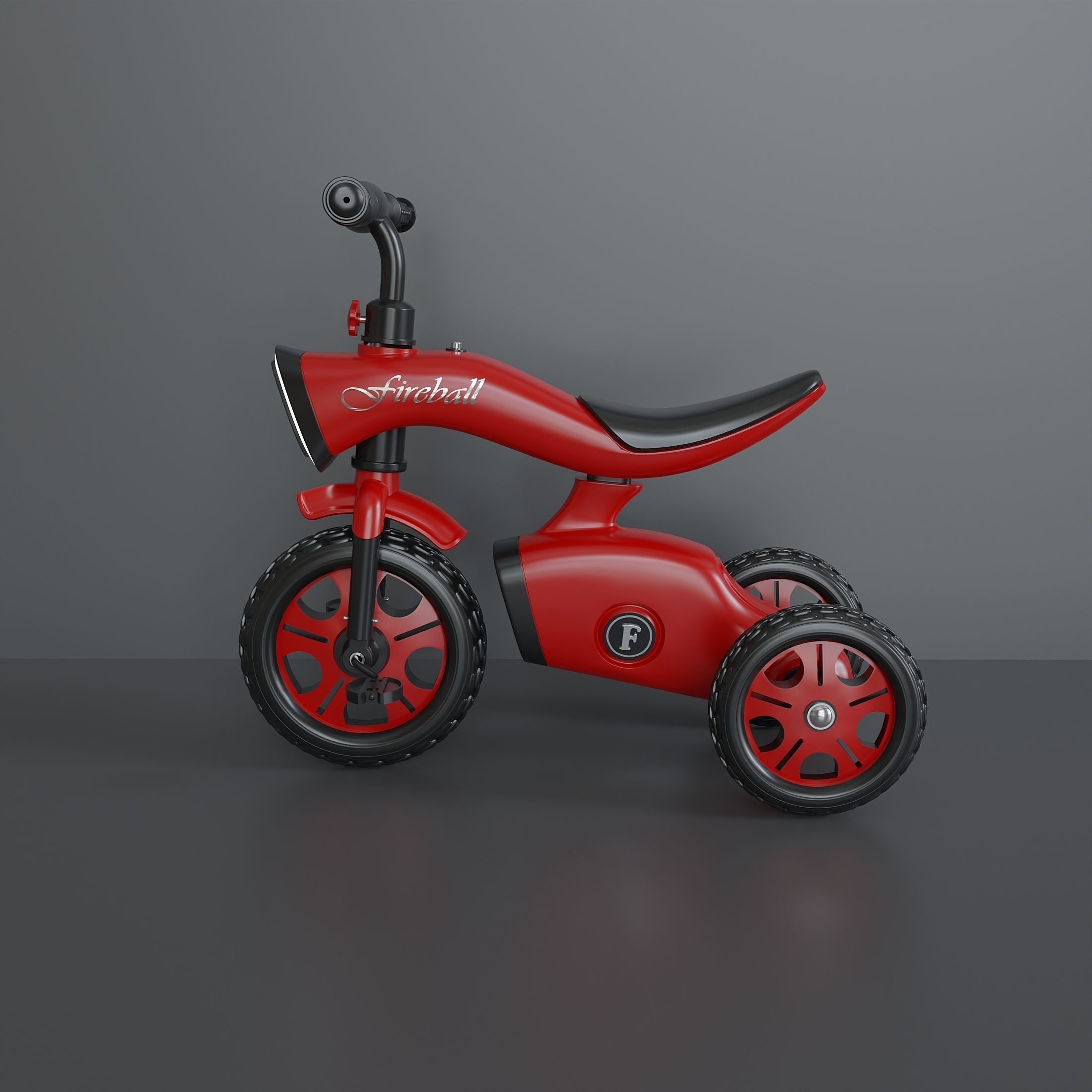 Childrens plastic tricycle 1 3D model_1